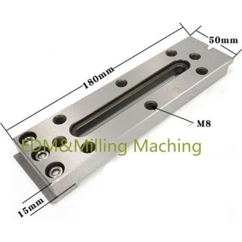 Wire EDM Machine Clamp Tool 180X50X15mm Extension Jig Holder Stainless Steel M8 For Sodick DWC Wire Cut EDM Machine