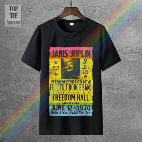 Janis Joplin Freedom Hall T Shirt S M L Xl 2Xl Brand New Official T Shirt