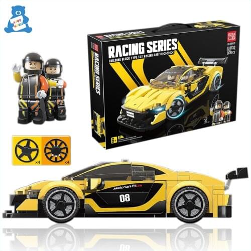 City ideas Speed Champion Car 1:32 Super Racing Pull Back Car Building Block Sports Vehicle Bricks Educationa Toys For Kids Gift