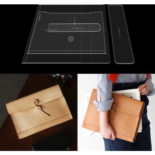 1Set Diy Leather Acrylic Envelope clutch Bag sewing pattern diy handmade craft template 35*25*5cm