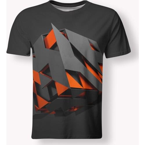 Hot selling 3D three-dimensional creative graffiti summer T-shirt selection round neck mens and womens short-sleeved T-shirts