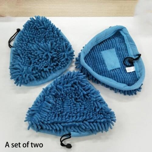 2PCS Blue Triangular Coral Cloth Cleaning Floor for X5 H20 Mop Head Replaceable Household Cleaning Tools