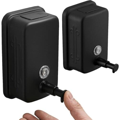 1000ml Manual Liquid Soap Dispenser Wall Mounted Bathroom Kitchen Shampoo Lotion Sanitizer Container Hotel Stainless Steel