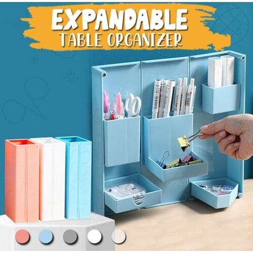 Newly Foldable Pencil Organizer Multifunctional Stationery Desktop Storage Box Office Accessories For Home Office