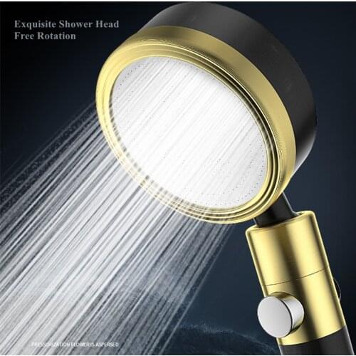 New Universal 360 Rotating Boosting Shower Head for Bathroom Water Saving with On/Off Switch High Pressure Bath Nozzle Sprayer
