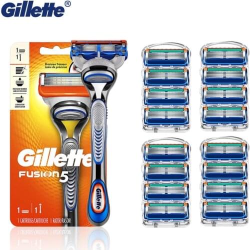 Original Gillette Fusion5 Razor Shaving Straight Razor Holder Plus Replacement Razor Blades For Shaving Safety Shaving Cassettes