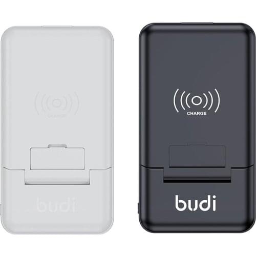 Budi Multi-Function Portable Power Bank 10000mah Power Bank 10w Multi-Port Output Supports Wireless Charging