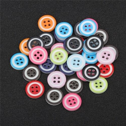 500 Pieces Kids Sewing Buttons Plastic Clothes Tools 12MM 4Holes Round Shape 12 Colors Garment Accessories