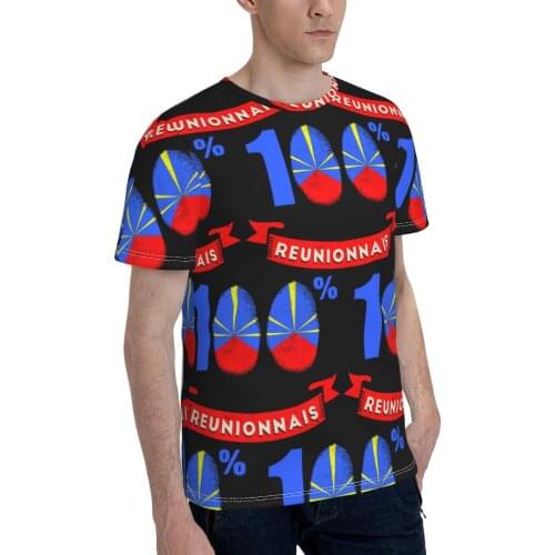 Promo Baseball I Am 100 Percent Reunionais Reunion Island T-shirt Casual Graphic Mens T Shirt Graphic Tops Tees European Size