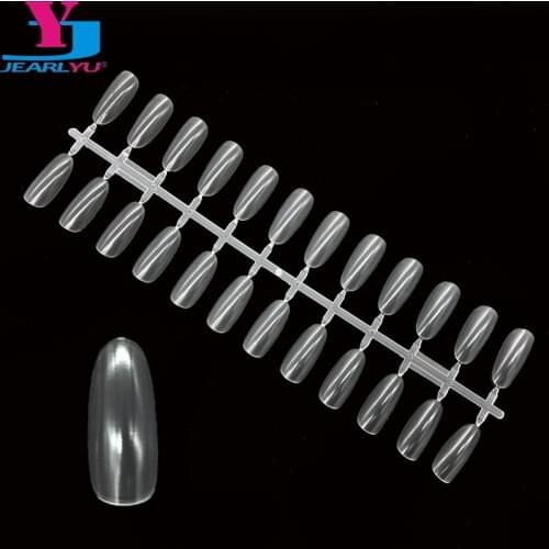 240 Tips Clear False Nails 10 Pcs Long Full Cover Oval Nail Art Display Practice Polish Color Card Capsules Ongles Kit Unhas