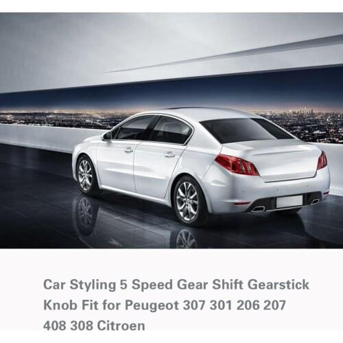 Car Styling 5 Speed Gear Shift Gearstick Knob Fit for Peugeot 307 301 206 207 408 308 Citroen