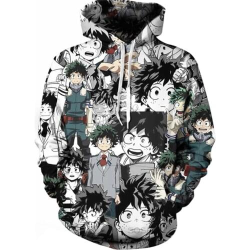 My Hero Academia Cosplay Hoodie Sweatshirt Adult Men Women Streetwear Casual Hoodie Jacket Coat