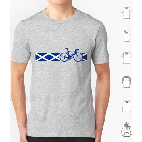 Bike Stripes Scotland T Shirt DIY 100% Cotton 6xl Popular 100 Top Most Cool Retro Vintage Badge Emblem Logo Motif Pop Art