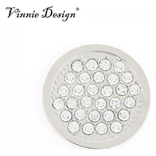 Vinnie Design Jewelry Fashionable Green Crystal Coin fit 35mm Large Coin Holder Pendant