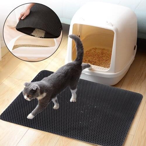 Waterproof Pet Cat Litter Mat Double Layer Litter Cat Mat Non-slip Kattenmat Pads Pet Liner Trapper Mat Cat Accessories