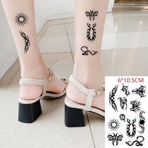 Waterproof Temporary Tattoo Sticker ins sun spider snake butterfly insect cool Body Art flash tatoo fake tatto for Women Men