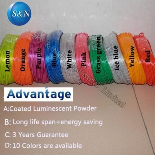 Top Quality 2.3mm EL/EL WIRE/el cable/flexible neon light/party light/ with 10 colors option
