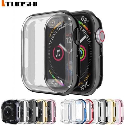 Screen Protector for Apple Watch 6 Case 44MM 40MM Full TPU Bumper iWatch Cover 42MM 38MM Accessories for iWatch Series 5 4 3 2 1