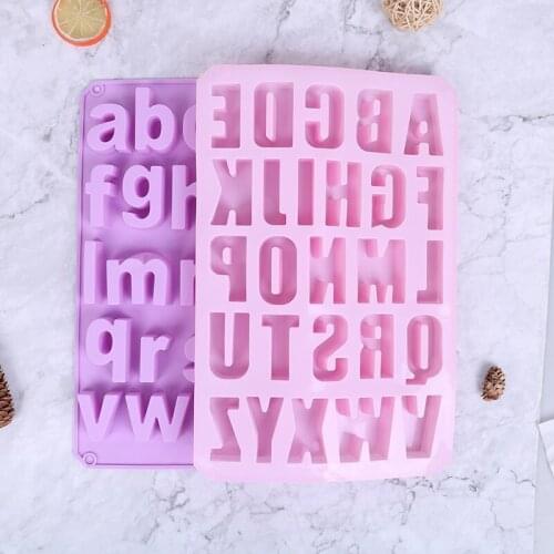 1Pc New Alphabet Concrete Molds Plaster Number Silicon Mold Concrete Capital Letter Mold English Letters Molds