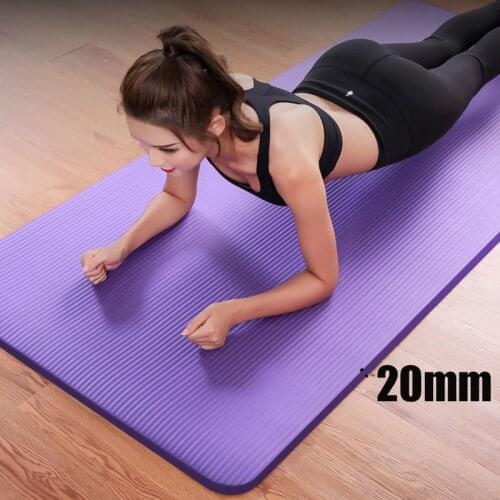20mm Thickened Yoga Mat Tear Resistant NBR Non-slip Fitness Gymnastics Mats With Mat Yoga Strap Women Sports Gym Pilates Pads
