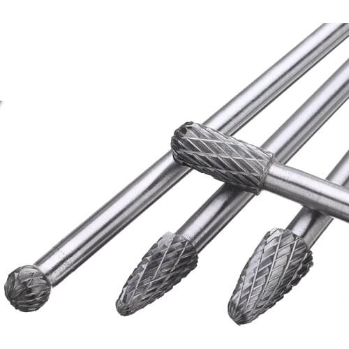 4pcs Tungsten Carbide Milling Cutter Rotary Tool Burr CNC Engraving Abrasive Tools Metalworking Milling Polishing Bit