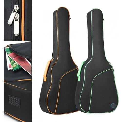 40/41 Inch Oxford Fabric Guitar Case Colorful Edge Gig Guitar Bag Double Straps Padded 10mm Cotton Soft Waterproof Backpack