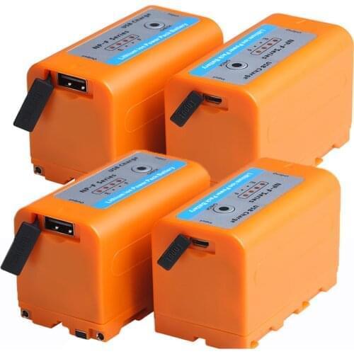 DuraPro 7800mAh NP-F960 NP-F970 Battery with USB Charging Port & LED Power Indicators for SONY NP F960 F980 F550 F570 F750 F770