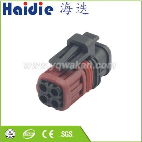 Free shipping 5sets 4pin Auto Electri plug harness wire harness Injector nozzle injector wiring plastic connector 1337352-1