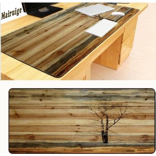 Mairuige Wooden Floor Computer Large Mouse Pad Mousepads Radiation Non-Skid Rubber Pad Overlock Mouse Pad for 900*400*2mm