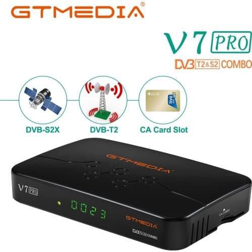 Digital satellite receiver GTMEDIA V7 PRO DVB S/S2/S2X+T/T2 CA card 1080P TV box Support USB Wifi