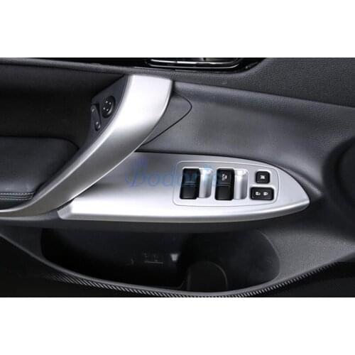 For Mitsubishi Eclipse Cross 2018 2019 2020 Window Glass Lift Swtich Cover Armrest Panel Chrome Car Styling Accessories