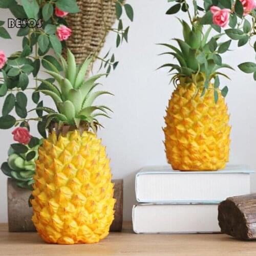 Creative Simulation Tropical Pineapple Fake Fruit Yellow Home Kitchen Decoration Dining Table Window Desktop Photography Props