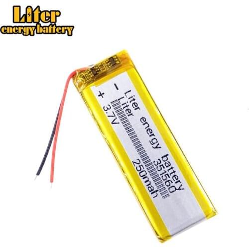 Lithium Shinco Shinco X6 351460 3.7V 250MAH 351560 MP3 recorder camera pen