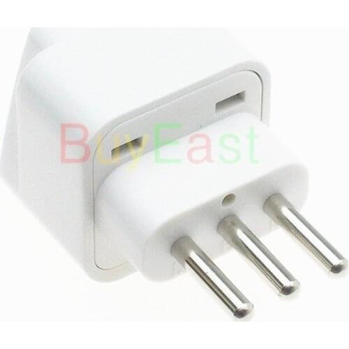 Lot 10 Italian Uruguay Travel Adapter Type L Plug Multi Outlet Convert EU/GE/US/AU/UK/.... World Plug AC100~250V 10A White Color