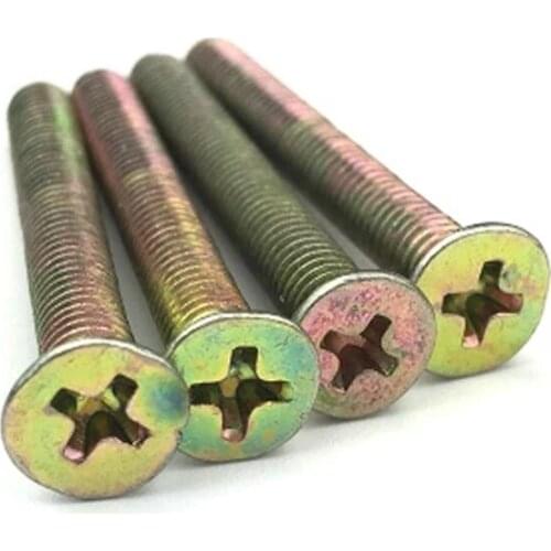 M2 M2.5 Phillips Flat head Screws Countersunk Screw Machine Bolts GB819 Color zinc Length 3mm-4mm