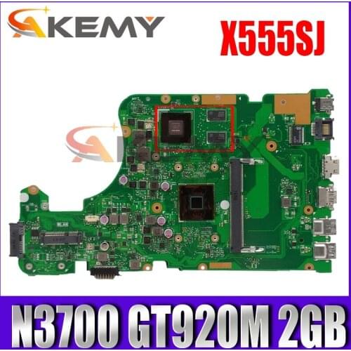 X555SJ Motherboard N3700 Quad core Processor GT920M 2GB For ASUS X555 X555S X555SJ K555S A555S Laptop Mainboard Test OK