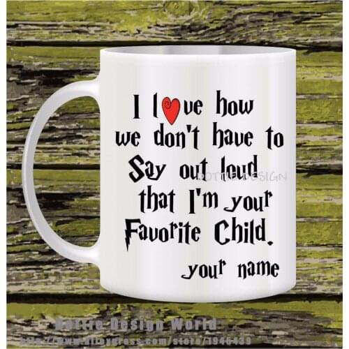 I love how we don't have to say funny travel novelty mug Ceramic white coffee tea cup Personalized Birthday Easter gifts 11oz