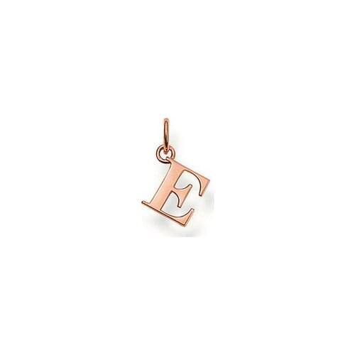 Fashion Charm Jewelry Rose Gold Color Letter New Style E Pendant Charms (1.3x1cm) Fit Bracelets Girls DIY Jewelry SCH-R2