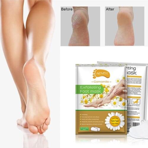 2pcs/bag Peeling Foot Mask Exfoliating Socks Baby Care Pedicure Socks Remove Dead Skin Cuticles Foot Peeling Mask TSLM2