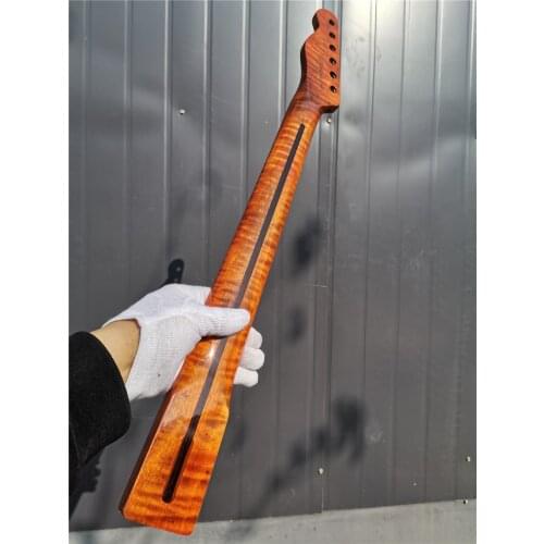 New flam tiger Electric guitar neck 21 fret 25.5'' maple made and maple Guitar Fretboard #31