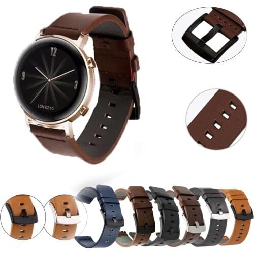 Watch Band 20 22mm Genuine Leather Straps For Huawei Watch GT/GT2 Pro Honor Magic2 42 46 Watchband Replacement Samsung S3 Correa