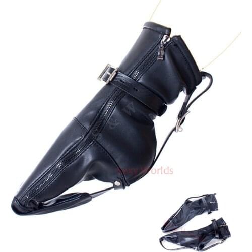 Kinky Sex Restraint Toy Soft Leatherette Feet Bondage Socks Foot Booties Female Foot Fetish Toys Kit Adult Game Erotic Products