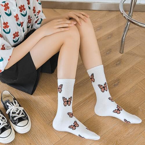 Animal print cute socks woman calcetines harajuku kawaii women skarpetki kobieta skarpety meias mulher mujer streetwear sock art