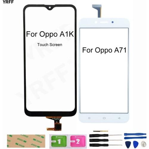 For Oppo A1K CPH1923 Touch Screen Digitizer Touch For Oppo A71 CPH1717 Front Glass Panel Sensor Phone Assembly Parts 3M Glue