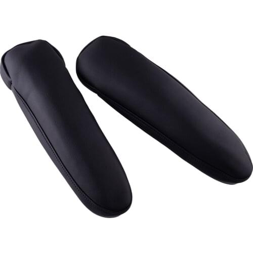 1Pair Car PU Leather Black Front Seat Armrest Covers Protector Fit For Toyota Sienna 2011 2012 2013 2014 2015 2016 2017 2018