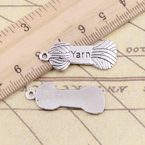 10pcs Charms Yarn Skein Knit Crochet 31x12mm Tibetan Silver Color Pendants Antique Jewelry Making DIY Handmade Craft