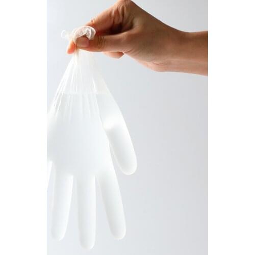 100PCS Disposable Gloves PVC Plastic Food Grade Anti-static Gloves For BBQ Food Cleaning Restaurant Cooking Kitchen Accessories