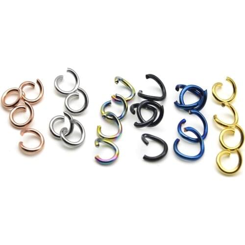 100pcs Stainless Steel Jump Rings Split Rings Connectors for Bracelet Necklace DIY Jewelry Finding Making Accessories Supplies