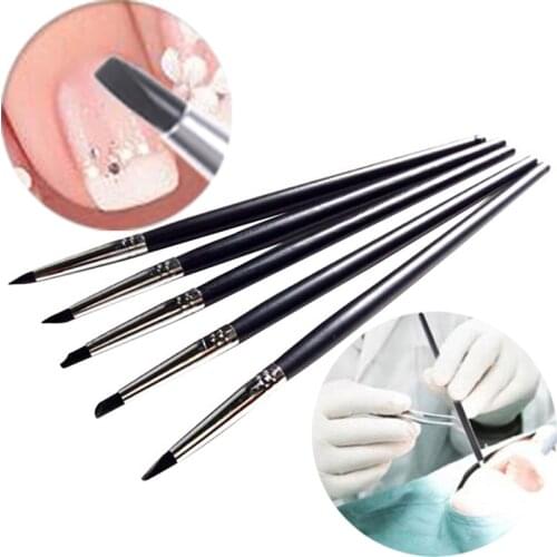5pcs Dental Resin Brush Pens Dental Shaping Silicone Tooth Tool For Adhesive Composite Cement Porcelain Teeth Tools
