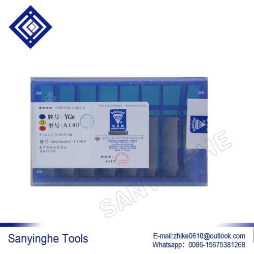 Free shipping high quality 8pcs/lots A140 YG6 / YG8 / YW1 / YW2 / YT5 / YT14 / YT15 carbide welding inserts brazed insert